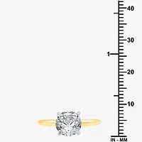 Deluxe Collection Womens 2 CT. Natural White Diamond 14K Gold Round Solitaire Engagement Ring