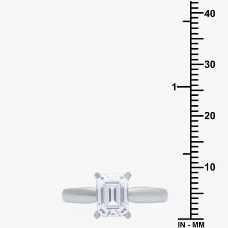 2 CT. Lab-Grown (I / SI2) Diamond Emerald-cut Solitaire Engagement Ring 14K Gold