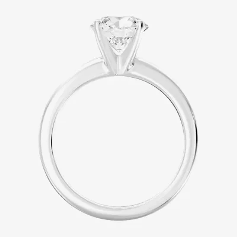1 1/2 CT..Round Lab-Grown (G / Si2) Diamond Solitaire Engagement Ring 14K Gold