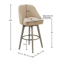 Madison Park Walsh Dining Room Collection Upholstered Swivel Bar Stool