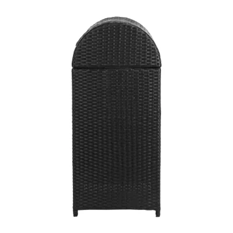 Wicker Patio Trash Cans