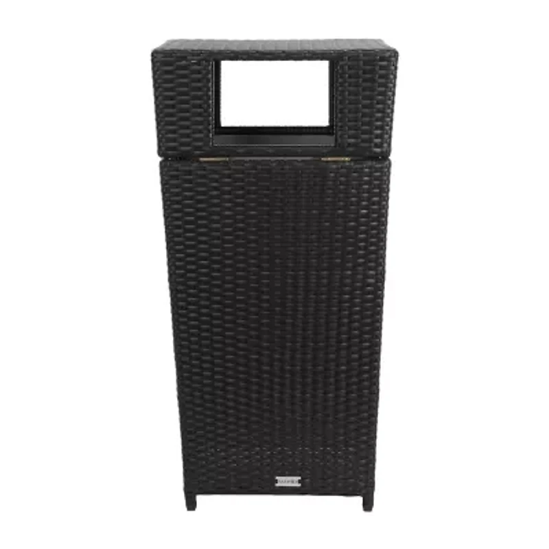 Wicker Patio Trash Cans