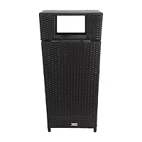 Wicker Patio Trash Cans