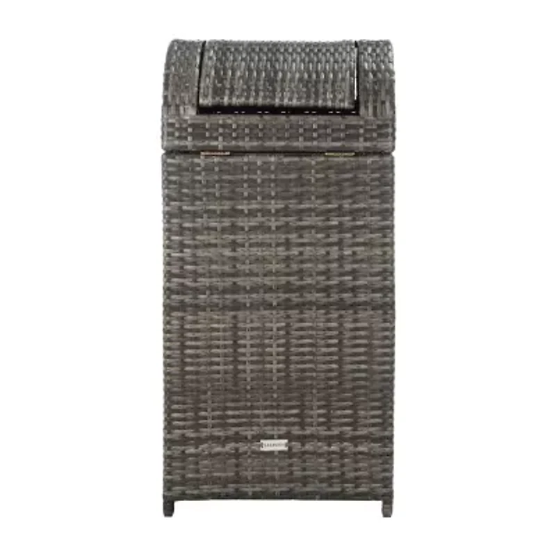 Wicker Patio Trash Cans