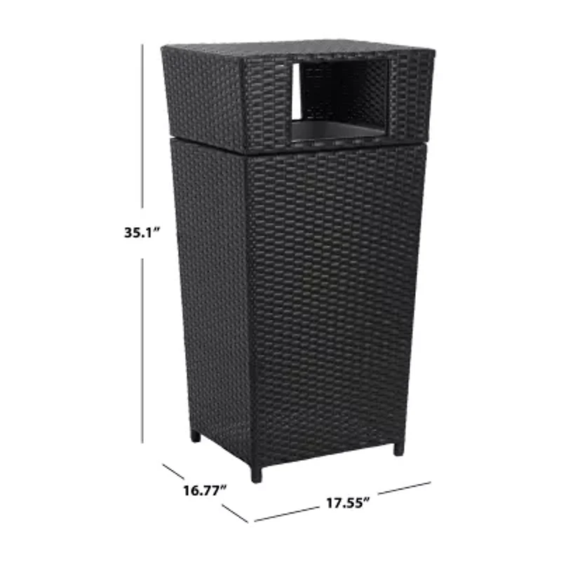 Wicker Patio Trash Cans
