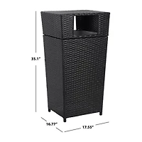 Wicker Patio Trash Cans