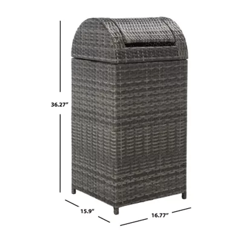 Wicker Patio Trash Cans