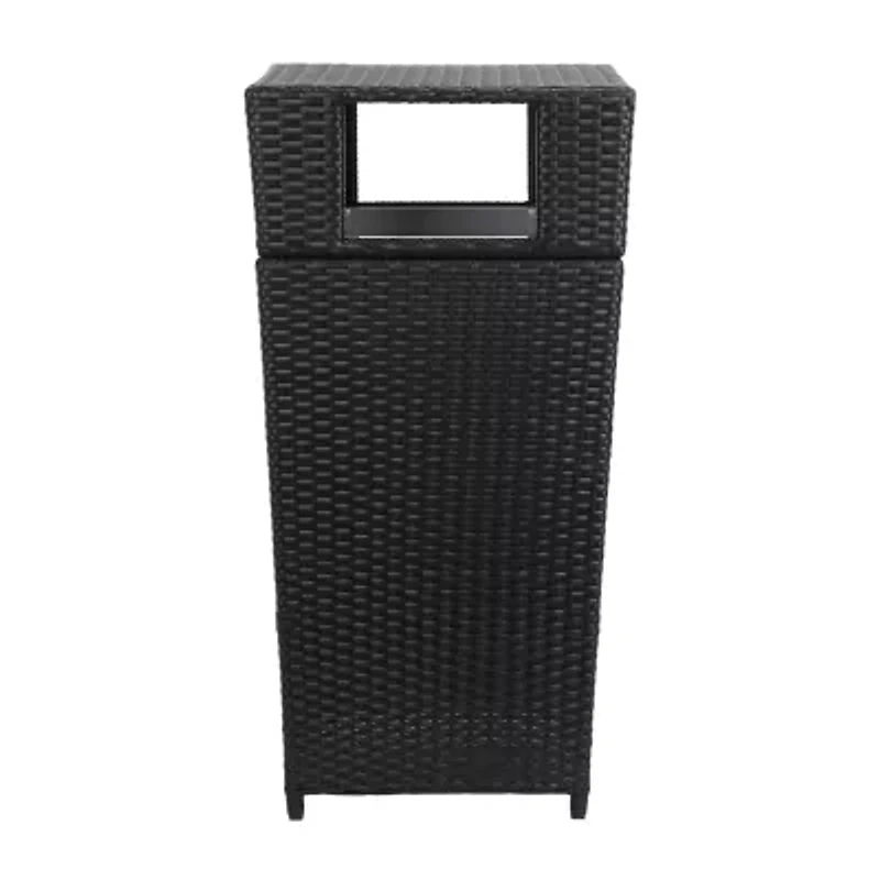 Wicker Patio Trash Cans