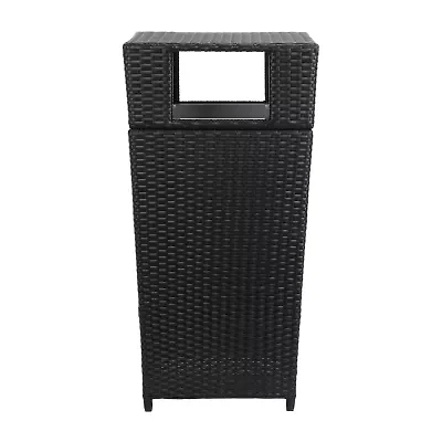 Wicker Patio Trash Cans