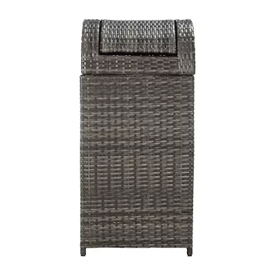 Wicker Patio Trash Cans