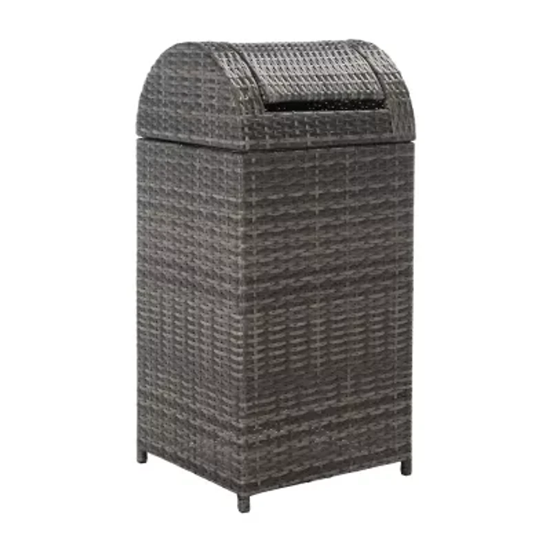 Wicker Patio Trash Cans