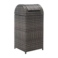 Wicker Patio Trash Cans