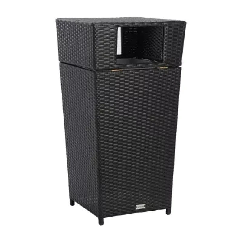 Wicker Patio Trash Cans