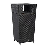 Wicker Patio Trash Cans