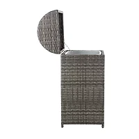 Wicker Patio Trash Cans