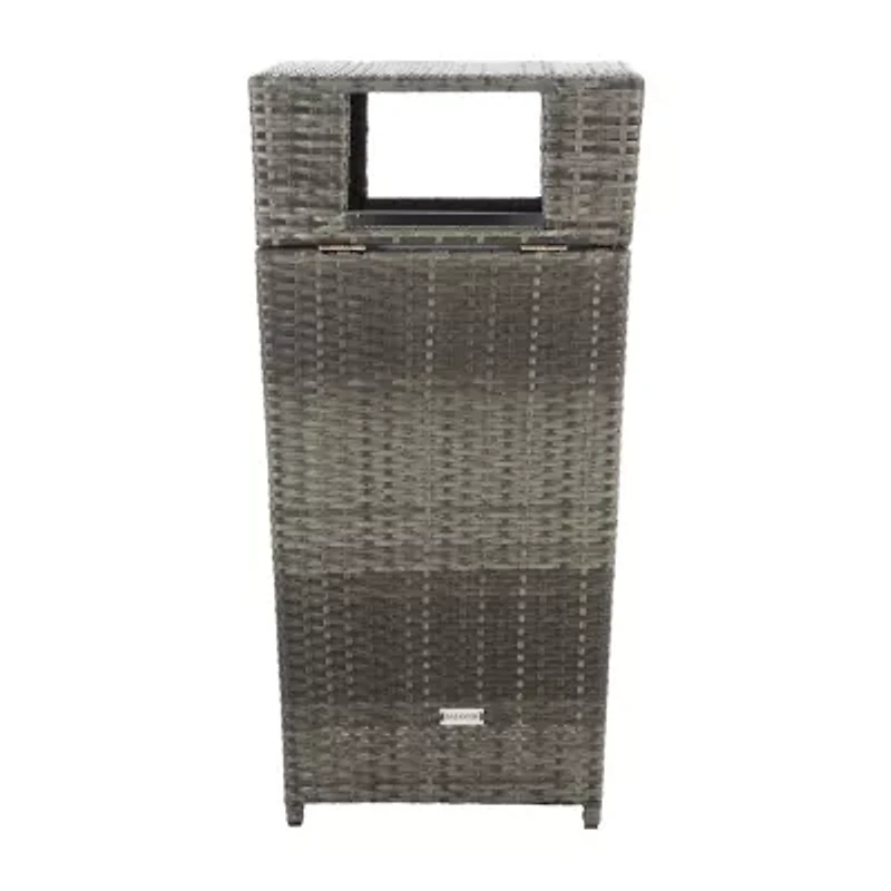 Patio Wicker Trash Cans
