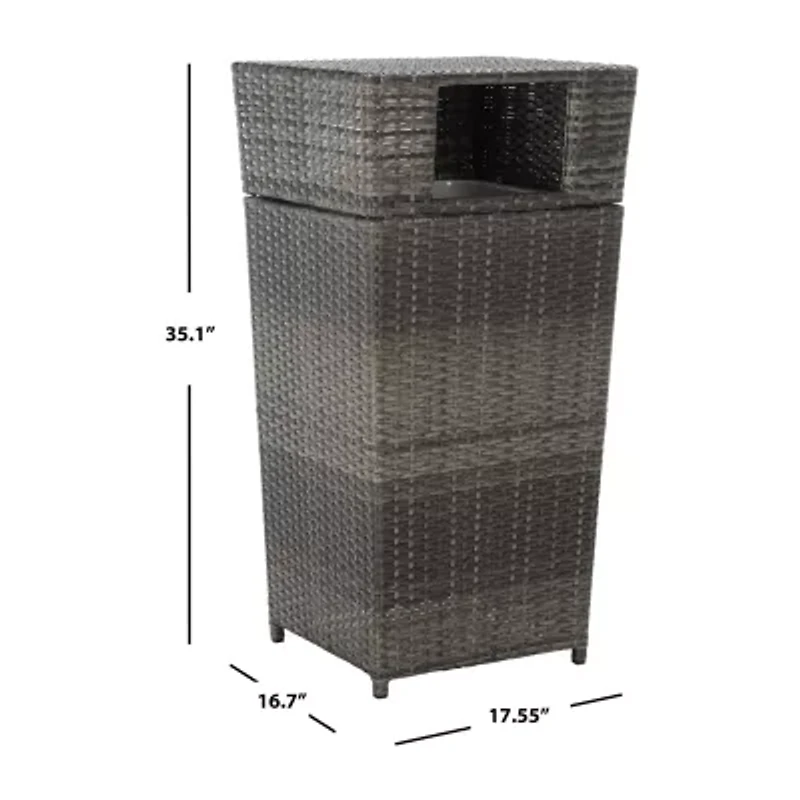 Patio Wicker Trash Cans