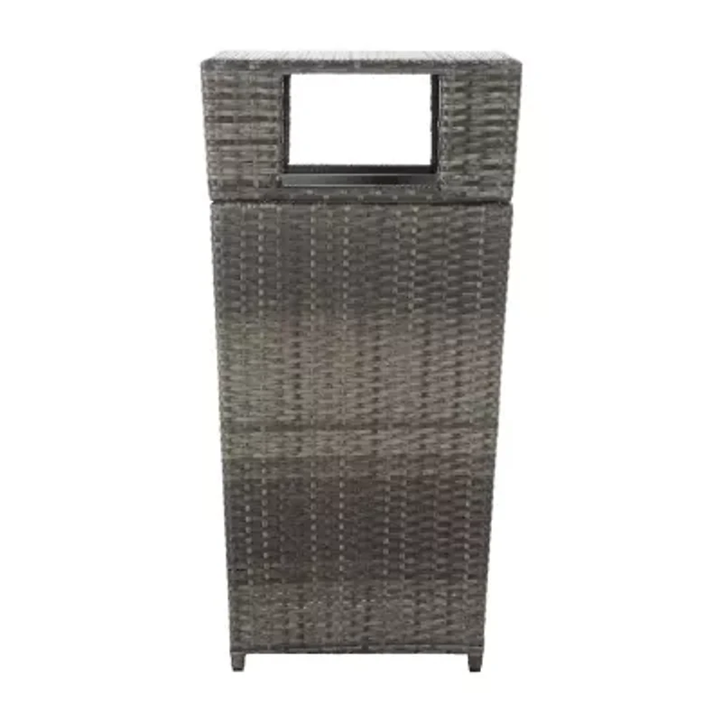 Patio Wicker Trash Cans