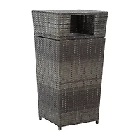 Patio Wicker Trash Cans