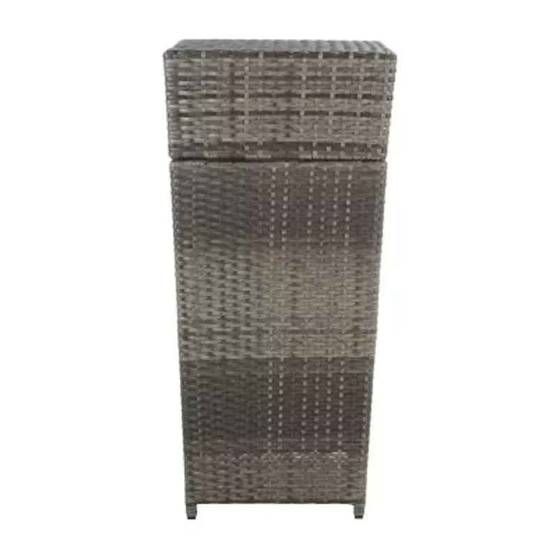 Patio Wicker Trash Cans