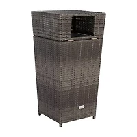 Patio Wicker Trash Cans