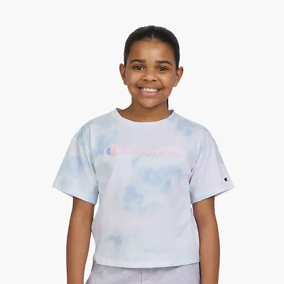 Champion Big Kid Girls Crew Neck Short Sleeve Boxy Fit Graphic T-Shirt