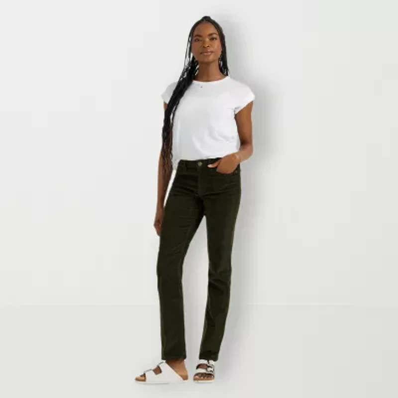 Lee Legendary Straight Fit Jean Womens Mid Rise Stretch Fabric Leg
