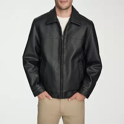 Dockers Mens Faux Leather Midweight Jacket