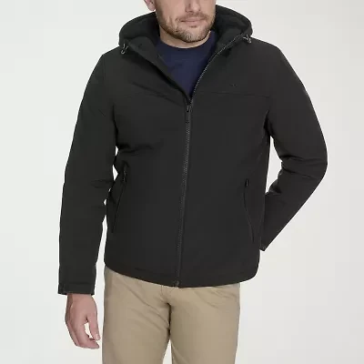 Dockers Mens Hooded Water Resistant Midweight Softshell Jacket