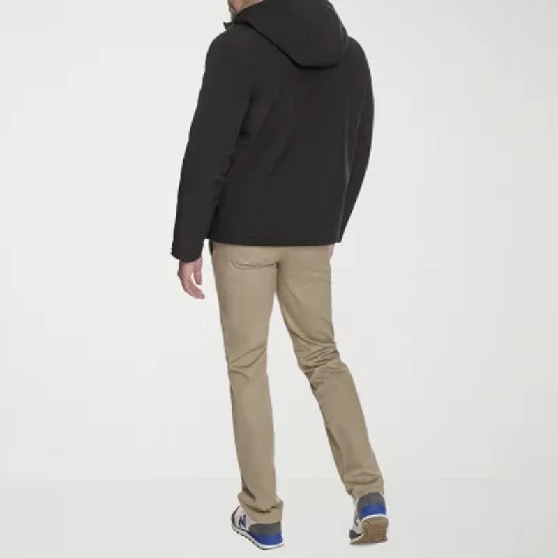 Dockers Mens Hooded Water Resistant Midweight Softshell Jacket