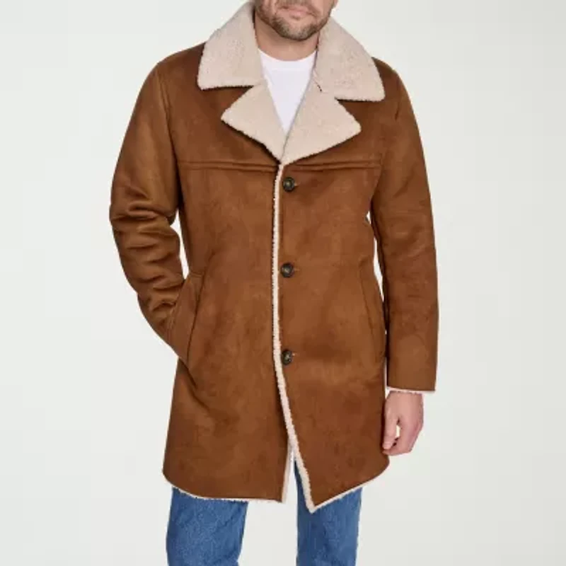 Dockers Mens Faux Shearling Midweight Coat