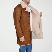 Dockers Mens Faux Shearling Midweight Coat