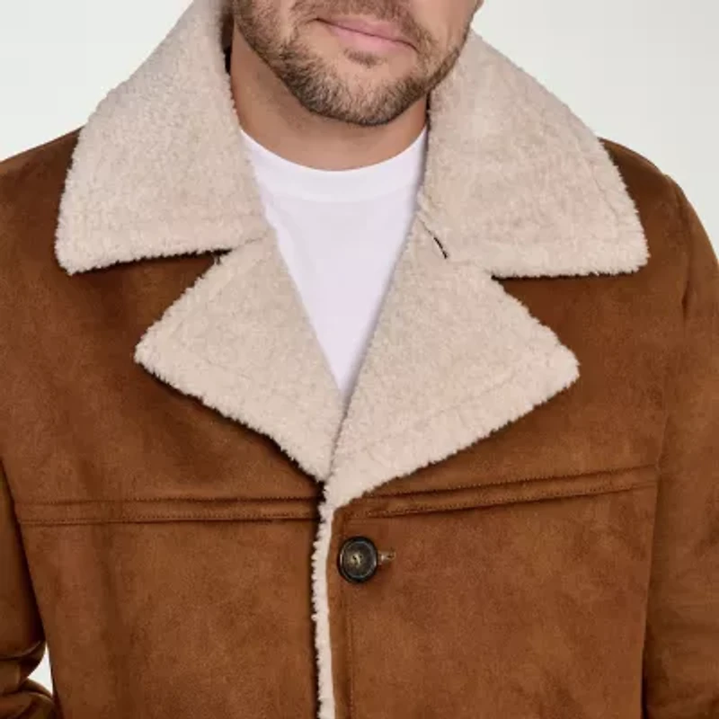 Dockers Mens Faux Shearling Midweight Coat