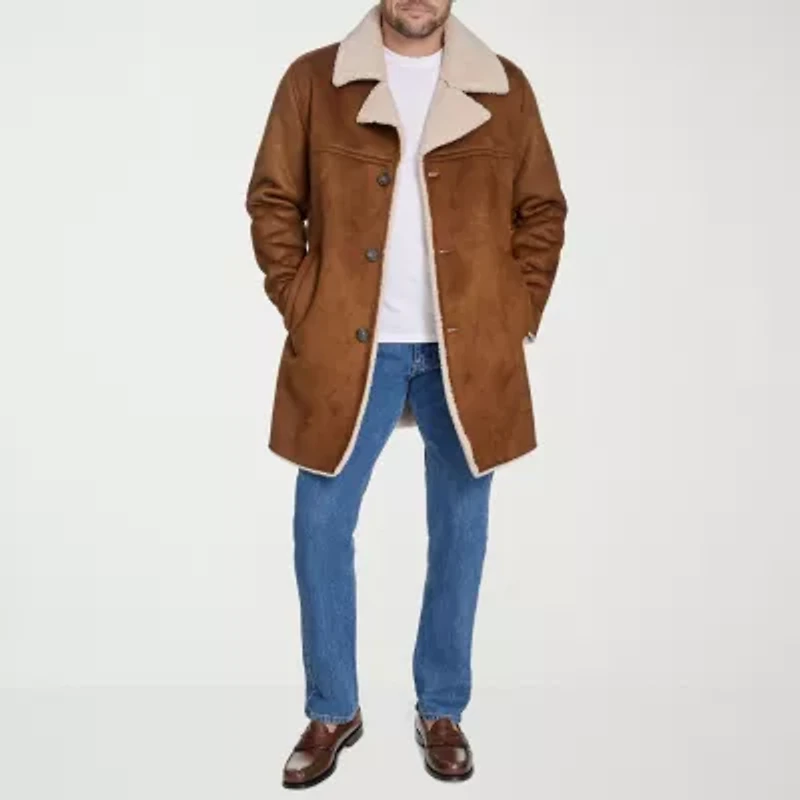 Dockers Mens Faux Shearling Midweight Coat