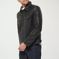 Levi's® Mens Midweight Faux Leather Trucker Jacket
