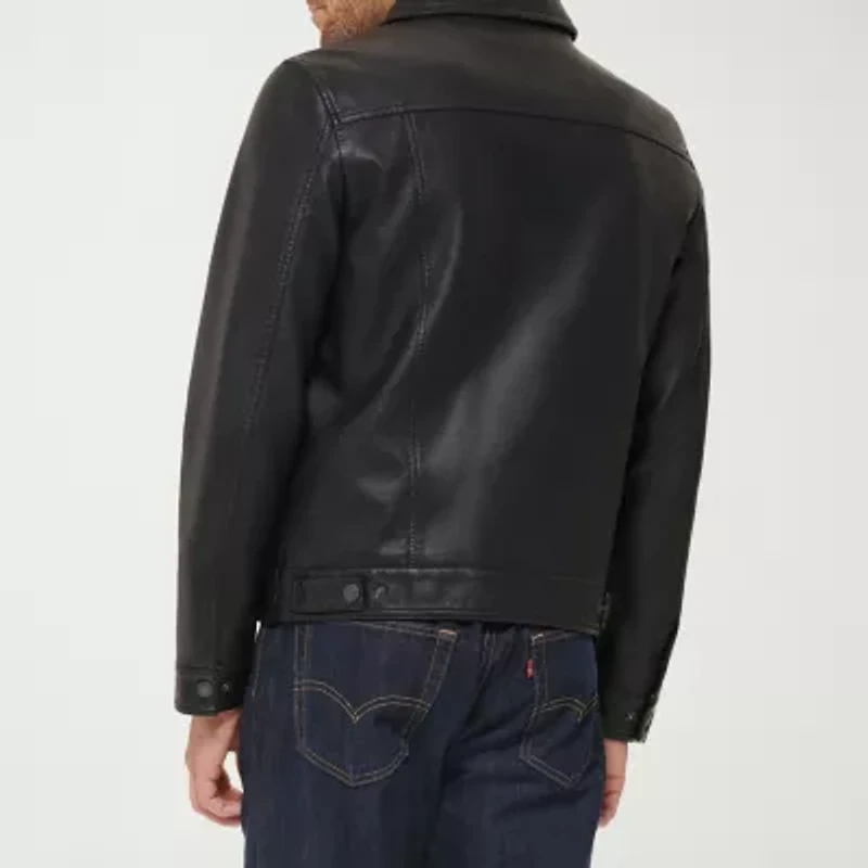 Levi's® Mens Midweight Faux Leather Trucker Jacket
