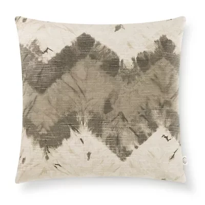 Indigo Road by Egypt Sherrod Kanoko Shibori Chevron 100% Cotton Square Throw Pillow
