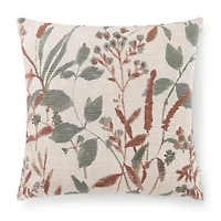 Indigo Road by Egypt Sherrod Tani Watercolor Botanical 100% Cotton Square Throw Pillow