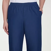 Alfred Dunner Classics Womens Straight Mid Rise Pull-On Pant