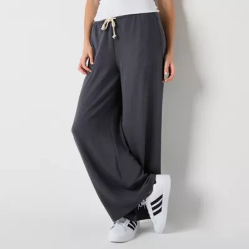 Arizona Womens Juniors Wide Leg Pull-On Pant