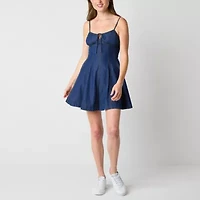 Arizona Womens Sleeveless Juniors Skater Dress