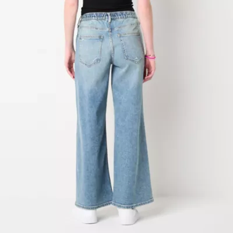 Arizona Curvy Womens Juniors Low Rise Baggy Fit Jean