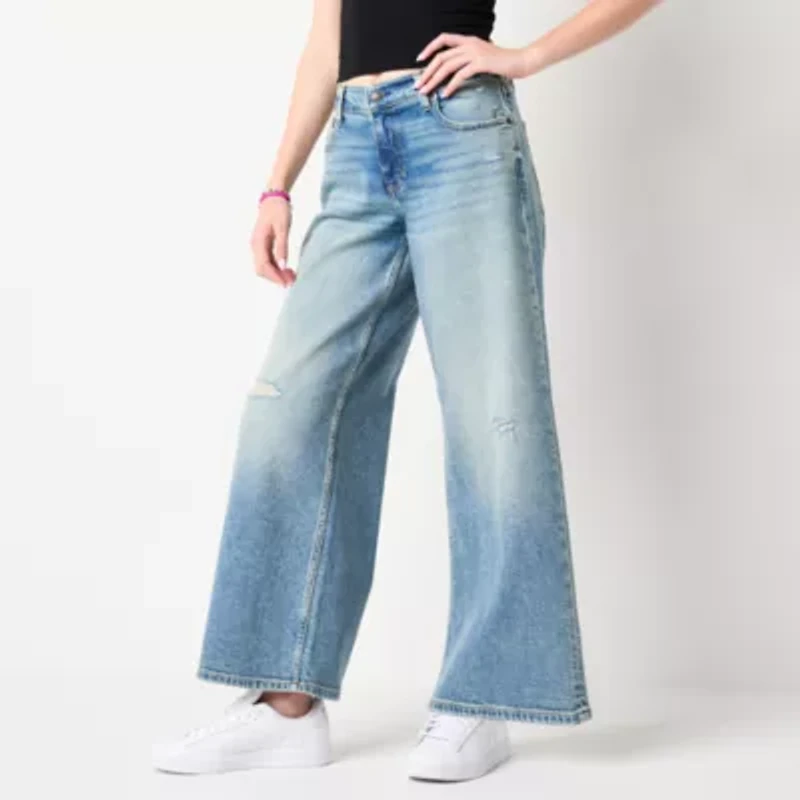 Arizona Curvy Womens Juniors Low Rise Baggy Fit Jean