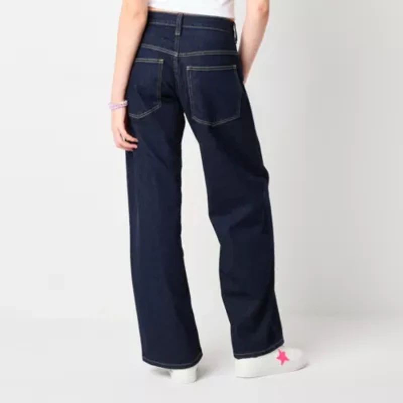Arizona Juniors Womens Low Rise Baggy Fit Jean