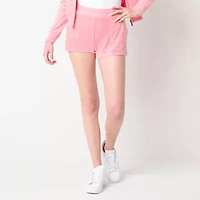 Juicy By Couture Juniors Womens Mid Rise Velour Pull-On Short