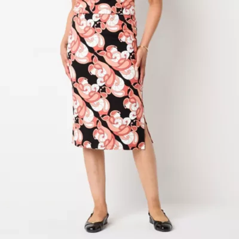Liz Claiborne Womens Midi Pencil Skirt
