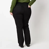 St. John's Bay Womens Mid Rise Straight Leg Jean