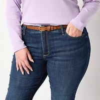 St. John's Bay Plus Womens Mid Rise Skinny Fit Jean