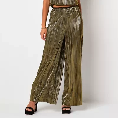 Bold Elements Womens Mid Rise Wide Leg Pull-On Pant