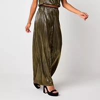 Bold Elements Womens Wide Leg Mid Rise Pull-On Pant